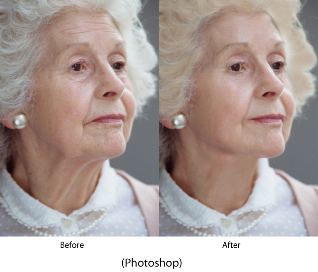 Elderly Before and After Photoshop picture