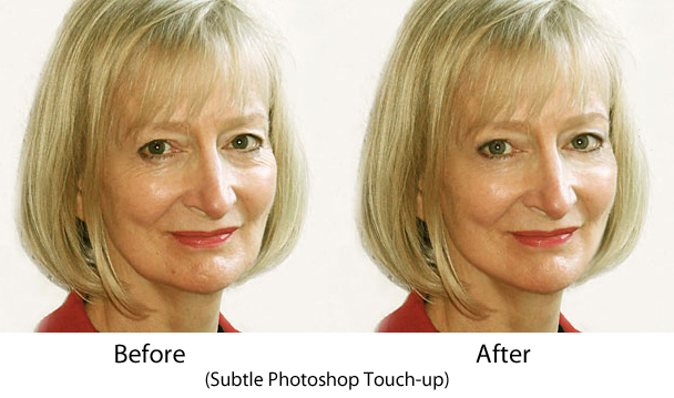 Middle-aged Before and After Photoshop picture